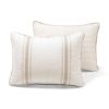 Twin/Twin XL Beige Off-White Cream Stripe 2-Piece Reversible Cotton Quilt Set