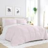 King/Cal King 3-Piece Microfiber Reversible Comforter Set Blush Pink and White