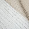 Full/Queen Scandinavian Chevron Beige Tan Reversible Cotton Quilt Set