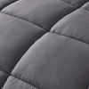 King Size Reversible Microfiber Down Alternative Comforter Set in Grey