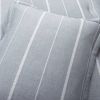 King/California King Blue Grey Off-White Stripe 3-Piece Comforter Set