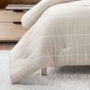 King/California King Beige Off-White Stripe Lightweight 3-Piece Comforter Set