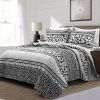 King Animal Print Zebra Leopard Black White Lightweight Reversible Quilt Set