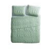 King Coastal Beach Starfish Seashell Seahorse Light Green Teal Quilt Set