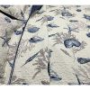 King size 3-Piece Bedspread Quilt Set in 100-Percent Cotton with Seashells Ocean Beach Nautical Pattern