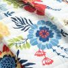 Full/Queen Lightweight Floral Navy Blue Coral White 3-Piece Polyester Quilt Set