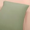 Full/Queen Soft Lightweight Reversible Quilted Comforter Set in Green/Pink