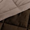 Twin/Twin XL 2-Piece Reversible Microfiber Comforter Set in Taupe Brown