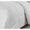 Full/Queen Traditional Microfiber Reversible 3 Piece Comforter Set in White