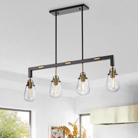 Nekane Matte Black/Bronze 4-light Chandelier