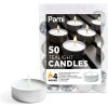 PAMI Premium Tealight Candles Unscented Paraffin Small Candles in Bulk, 50-Pack