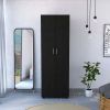 Slim Armoire Barkley, Bedroom, Black