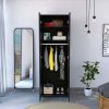 Slim Armoire Barkley, Bedroom, Black