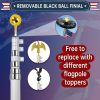 30 ft. Aluminum Flagpole with US Flag and Ball