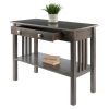 Stafford Console Hall Table; Oyster Gray