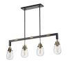 Nekane Matte Black/Bronze 4-light Chandelier