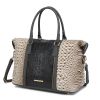 MKF Collection Raven Faux Crocodile-Embossed Vegan Leather Women's Duffle Bag by Mia K